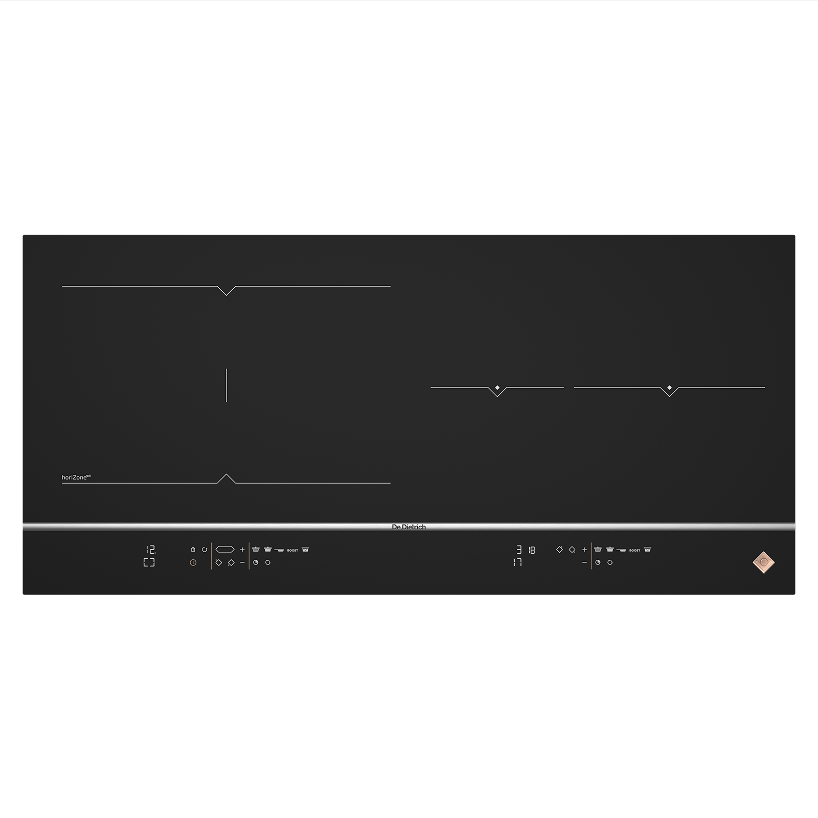 Индукционная варочная панель De Dietrich HORIZONE с уменьшенной глубиной DPI7766XP