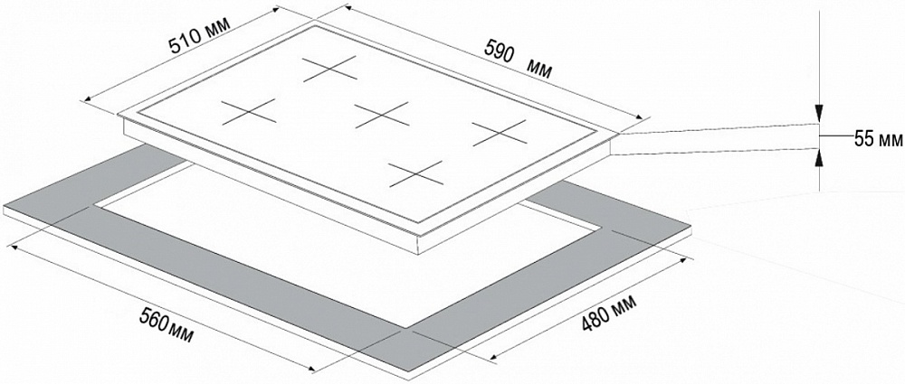 Варочная поверхность Korting HG 697 CTW 