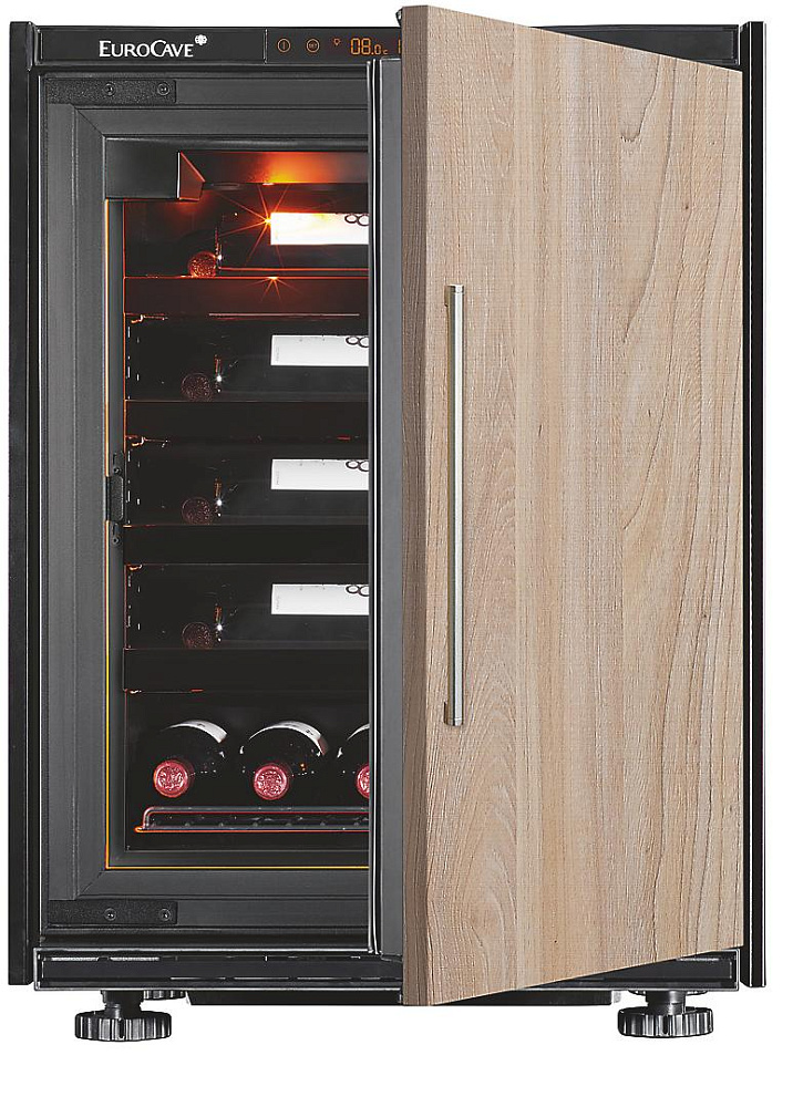 Винный шкаф Eurocave S-INSP-S Техническая дверь, полки - черный глянец, Мультитемпературный